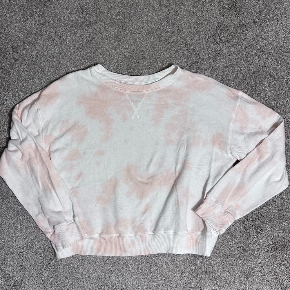 So, XL, pink tie dye,lightweight sweatshirt